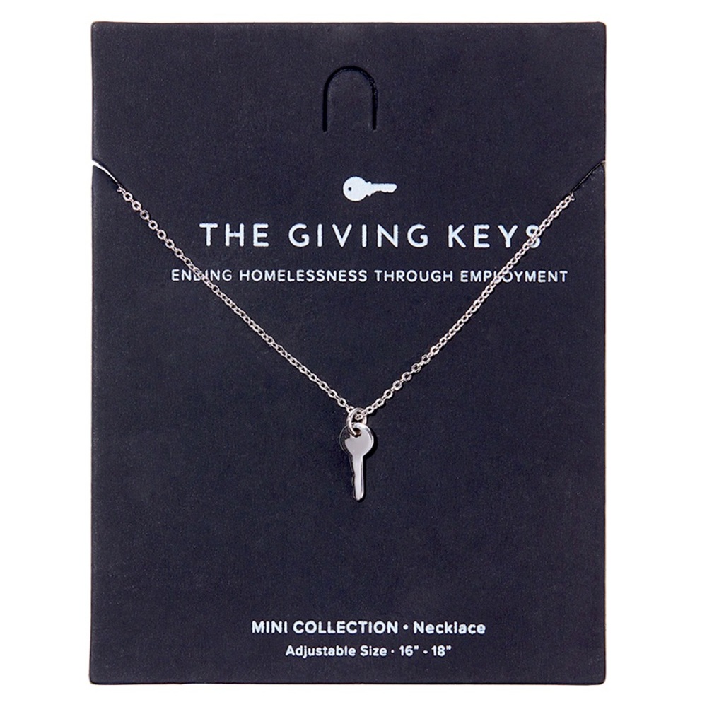 🌸 THE GIVING KEYS - Mini Key Necklace Silver🌸